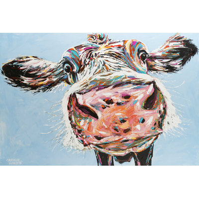 «Funny Cow I» par Carolee Vitaletti - reproduction sur toile tendue