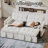 Pull-Out Sleeper Sofa, Convertible Fabric Sofa Bed With Tufted Cushions, Easy Assembly, Space-Saving Design-119966324