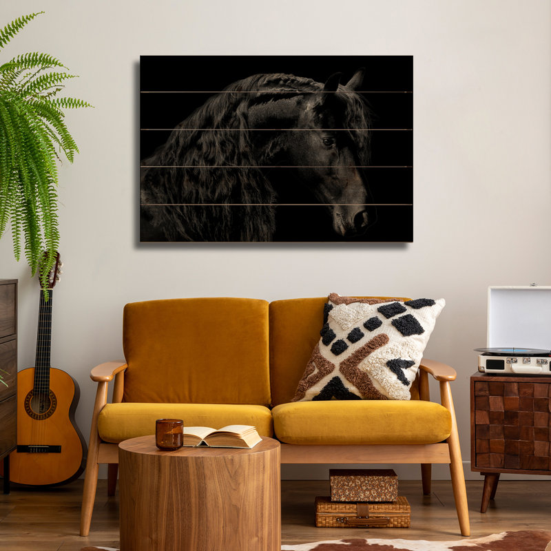 Reproduction d'art murale en bois - noir classique II par Samantha Carter