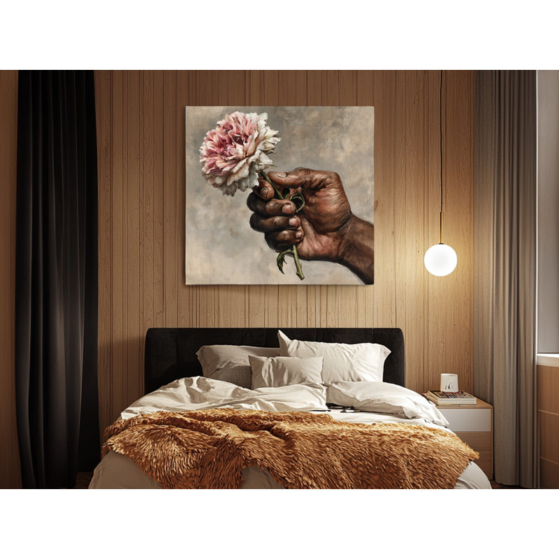 Reproduction d'art sur toile, pivoine rose élégante, 30 po x 30 po