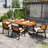 Wood 6 - Person Dining Set With Removable Cushions-713906923