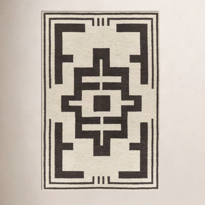 Theresa Brown Hand-Woven Geometric Wool Rug