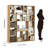 71-Inch Tall Wooden Bookcase – Freestanding Open Shelf Storage Display Unit for Living Room, Home Office and Bedroom-1584518571