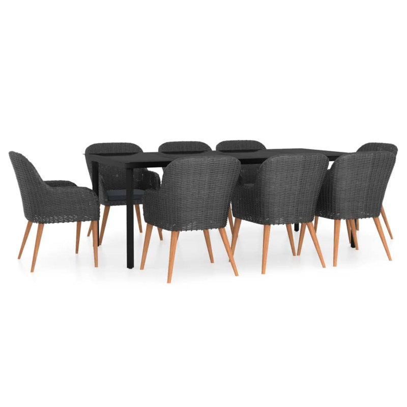 Rectangular 8 - Person 78.7" Long Dining Set with Cushions