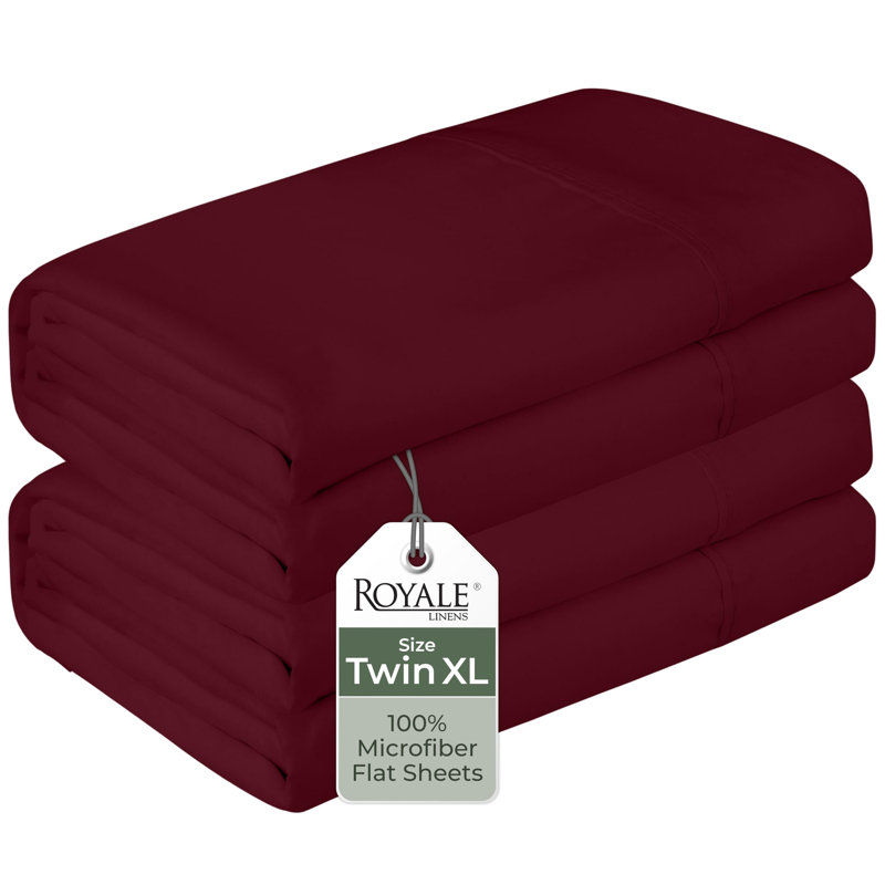 Ensemble de 2 ensembles de literie Royale Linens | Feuilles supérieures | Microfibre douce | Infroissable et résistant aux taches | pour table de massage dortoir hôpital | Vendu séparément