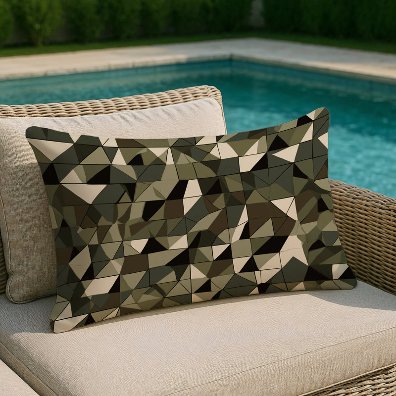 Grid Shell Indoor And Outdoor Pillow, Rectangle 20"H x 14"W