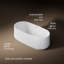 Baignoire autoportante 60 po x 29 po Ceric avec drain central Ceric