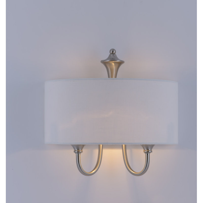 Bhushan Armed Sconce, Satin Nickel