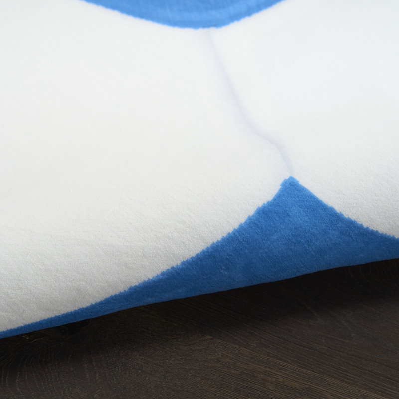 Zoomie Armita Machine Washable 5' x Round Blue Indoor Rug