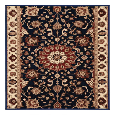 Machine Washable Persian Black Area Rug