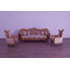 3 Piece Modigliani Sofa Red Gold Fabric-688540519