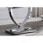 Table de bout 1pc de style moderne glam 18mm en faux marbre sur le dessus de la base en acier inoxydable avec structure en métal et finition chromée - non incluse