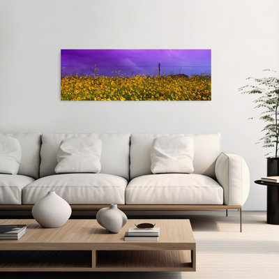 Field Coreopsis Flowers, Texas, Usa Colorful Abstract Contemporary Flower Landscape Wall Art