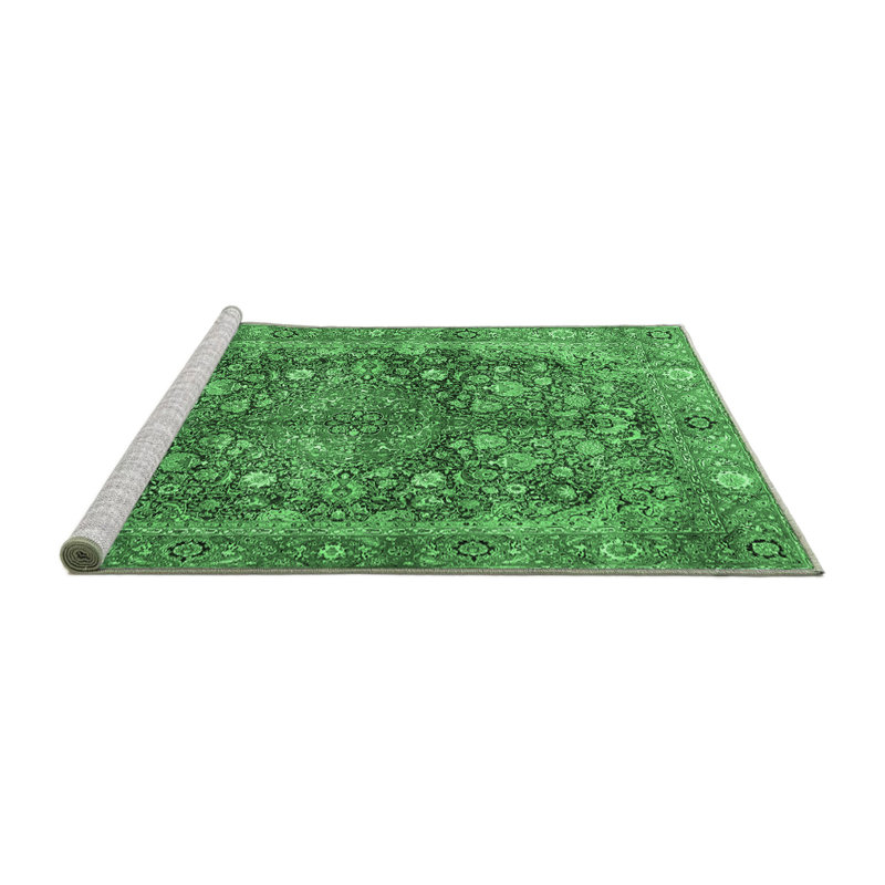 Washable Oriental Indoor Rug, Round 3'