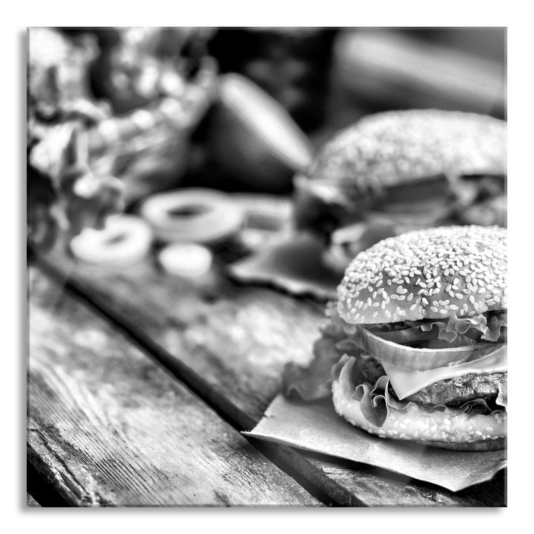 Glasbild Delicious Burger