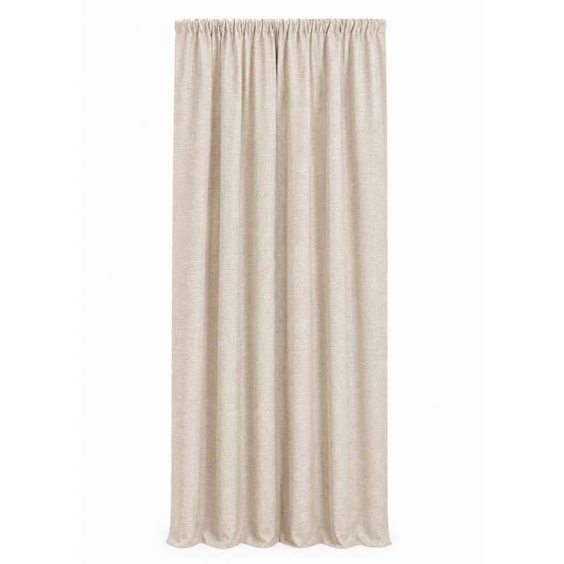 Rideau simple occultant et isolant avec passe-tringle Beldon, Beige, 54 po x 63 po
