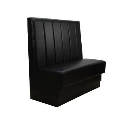 Six-Channel Single-Sided Restaurant Booth Seating - Black