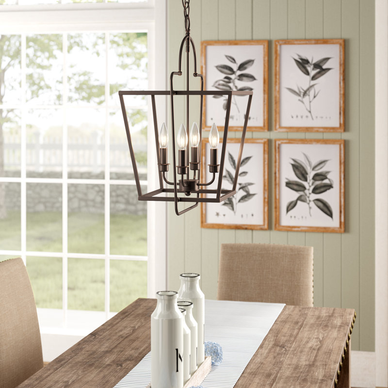Thea 4 - Light Lantern Pendant, Rubbed Bronze