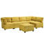 6 coussins de siège modulaires et portables, usure en velours côtelé jaune-326208640