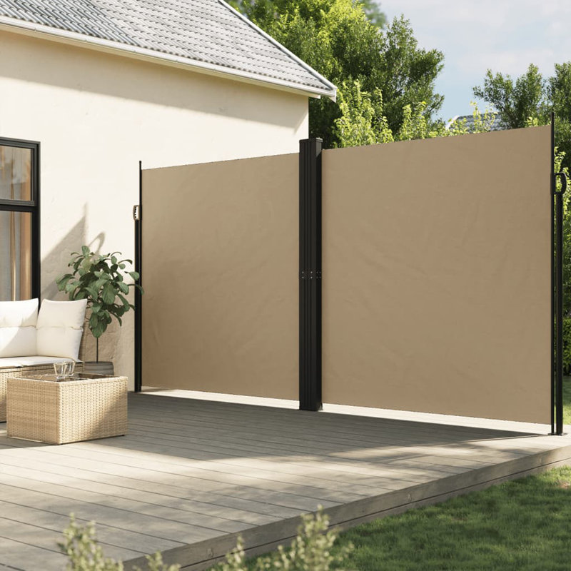 Symple Stuff Retractable Side Awning, Brown, 220cm H x 1200cm W