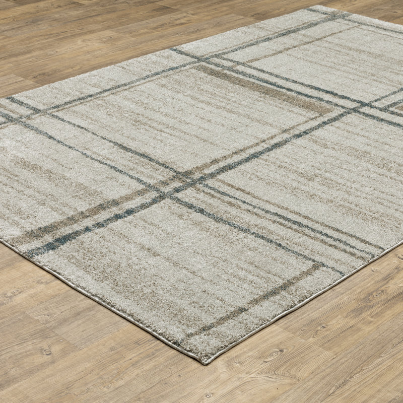 Tapis bleu sarcelle Aabidah, Rectangle 5 pi 3 po x 7 pi 6 po
