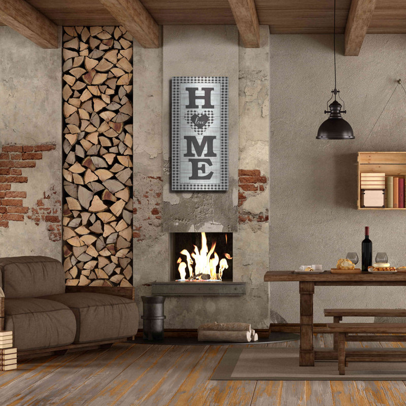 «Plaid Home» par Lisa Kennedy, art mural en métal, H 48 po x l 24 po