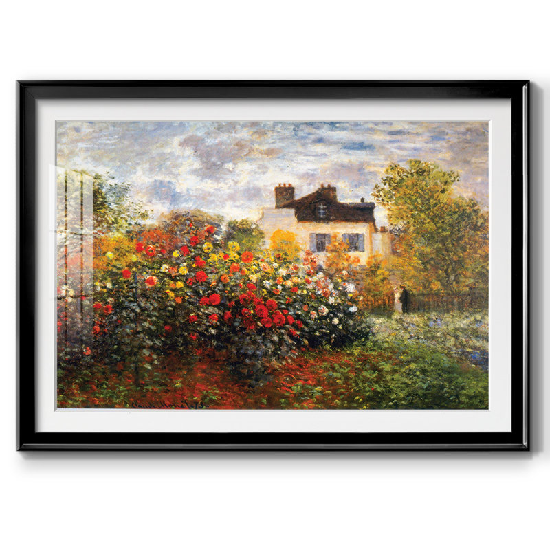 "Argenteuil", reproduction d'art encadrée sur papier par Claude Monet, H 30 po x l 44 po x P 1,5 po, Noir