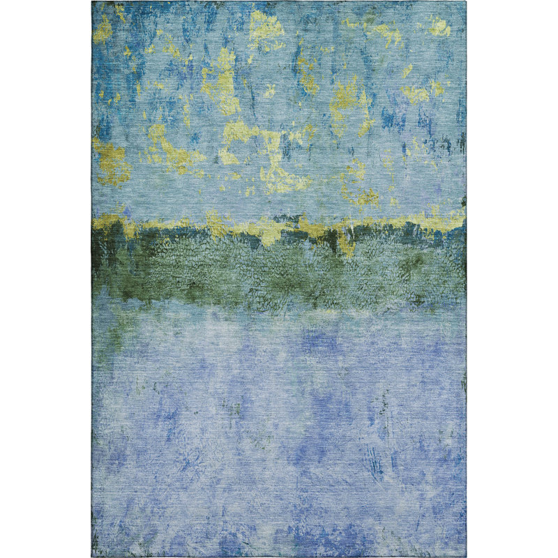 Premium Machine Washable Varroville AMF1716 Abstract Rug, Rectangle 9' x 12'