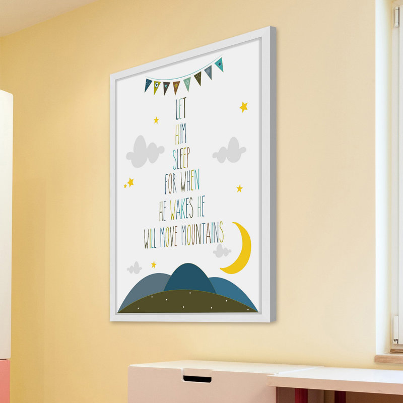 «Let him Sleep», reproduction encadrée, H 24 po x l 16 po