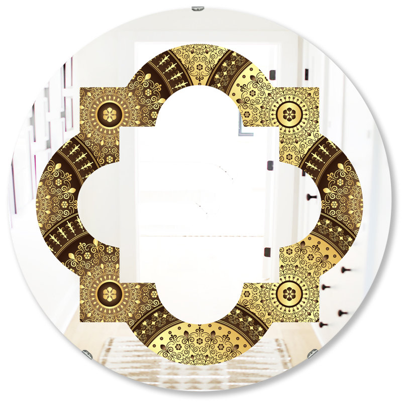 Miroir mural Quatrefoil, 31,5 po x 31,5 po, Motif circulaire I