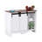 OS Home And Office Furniture Countryside Barn Door Buffet With Two Sliding Barn Doors And Three Drawers
