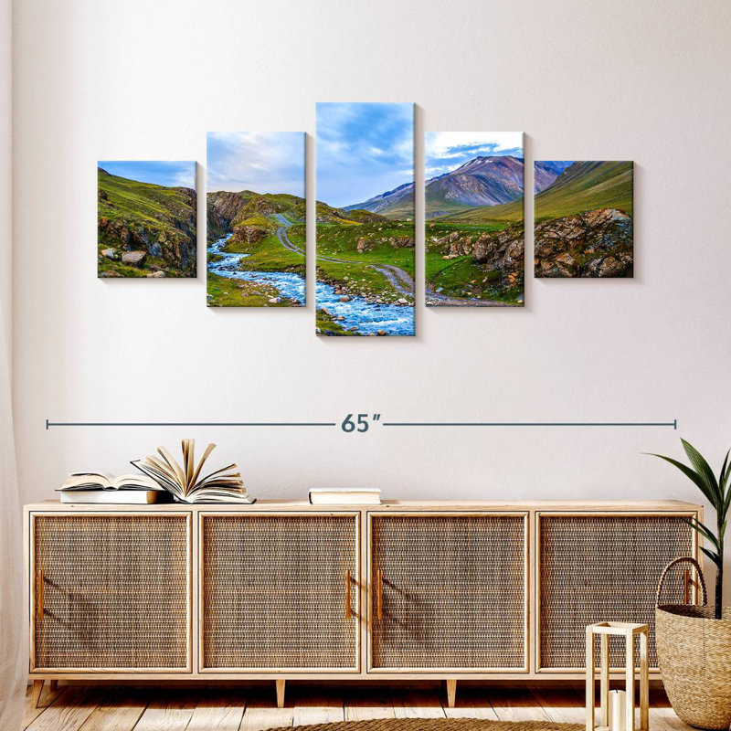Mountain River Stream, 24" H x 55" W