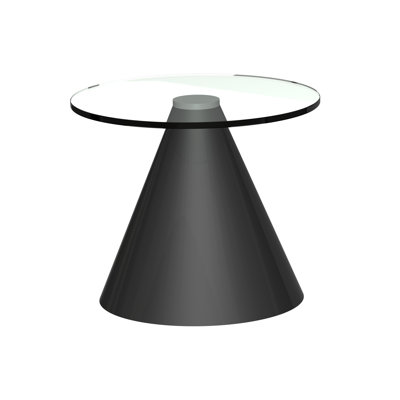 Bedminster Glass Top Pedestal End Table