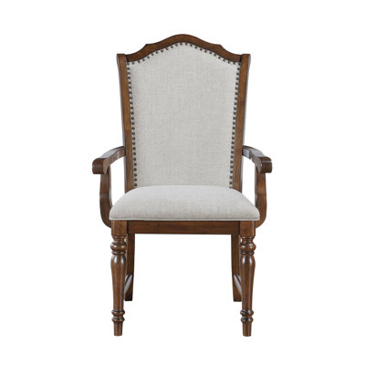 Ensemble de 2 chaises de salle à manger en bois avec finition cloutée et garniture cloutée