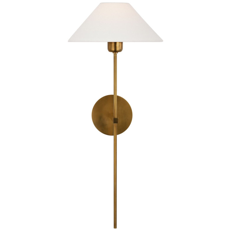 Hackney 1 - Light Candle Wall Light, Hand-Rubbed Antique Brass