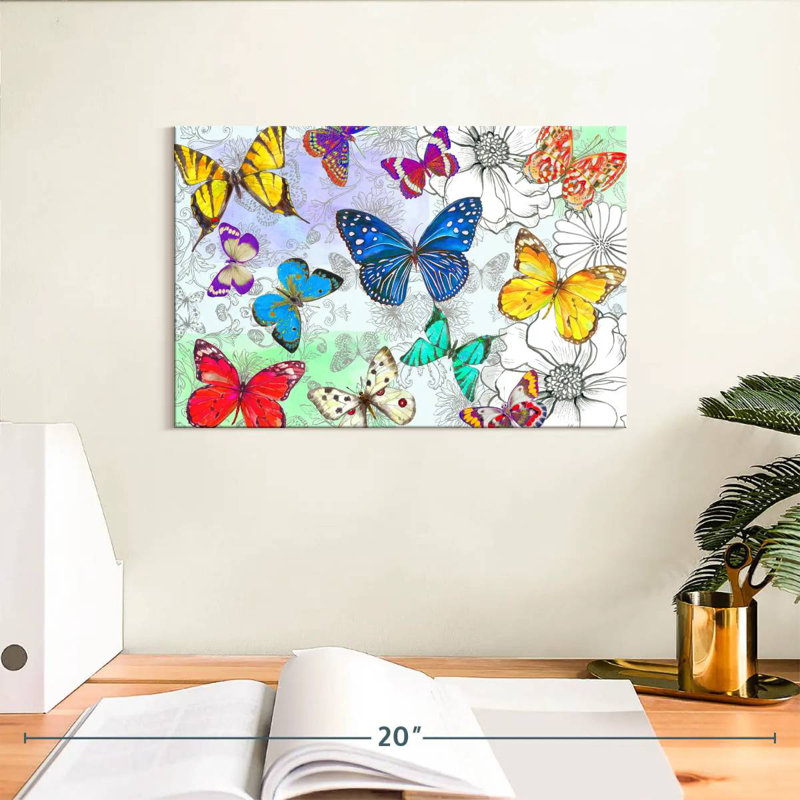 Papillons à fleurs Brampt, H 8 po x l 12 po
