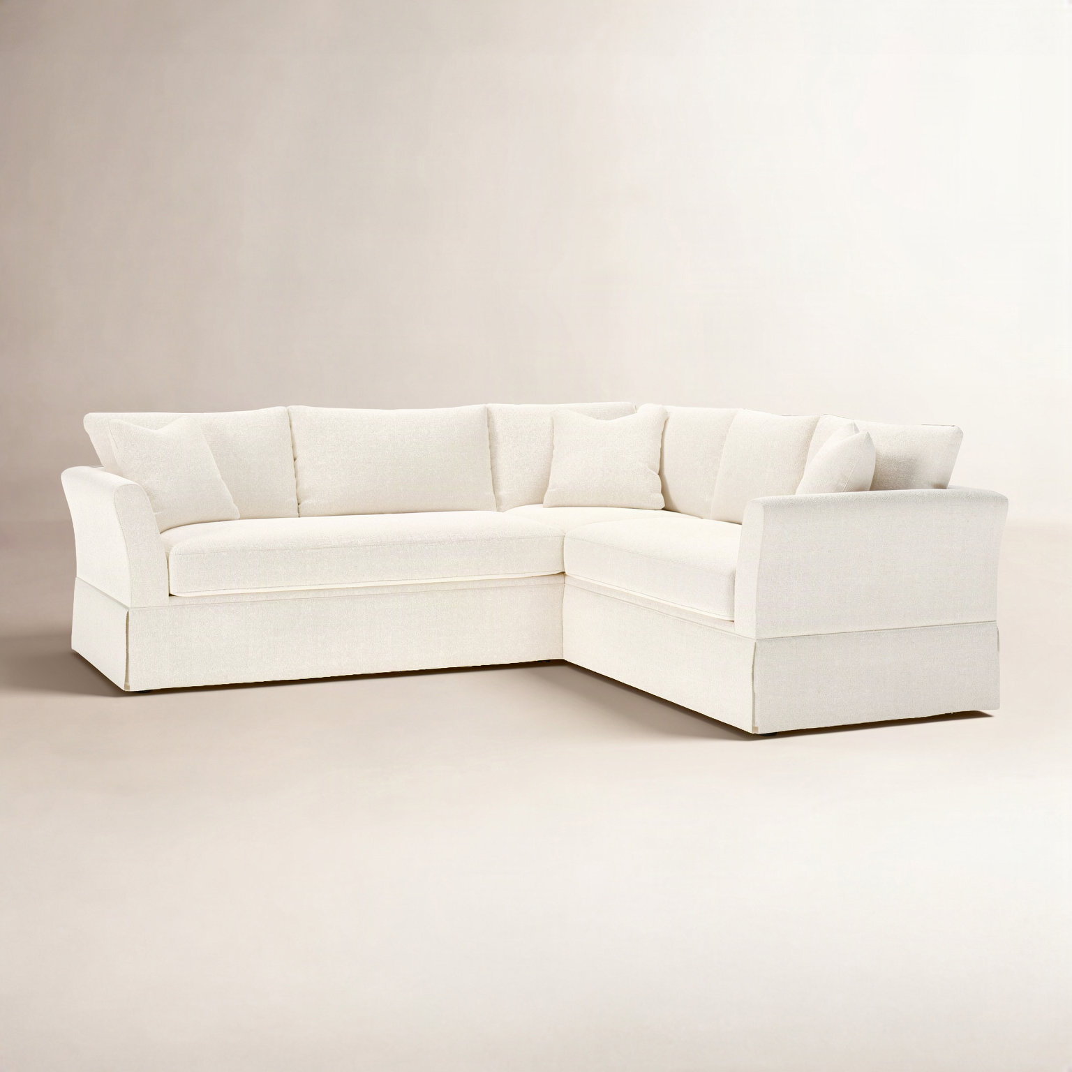 Shleby Sectional, Davis Pearl, Right Hand Facing