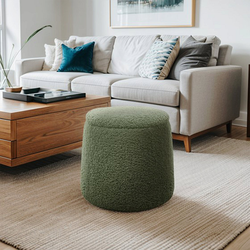 Round Storage Ottoman