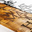Accessoire mural décoratif en bois - noyer et noir, 16,5 po x 22,8 po | 50% bois (épaisseur: 1,2 po) et 50% métal | Conception facile à suspendre au mur | Motifs de grain uniques pour une décoration intérieure élégante-1077504704