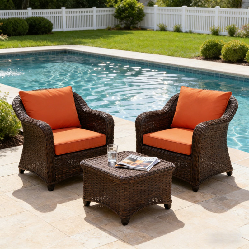 Fade Resistant Outdoor Chair Cushions Set Of 2, Deep Seat Patio Cushions 24 X 24 With Removable Cover, 28D High Resilience Foam Replacement Outdoor Seat Cushions With For Sofa, Adirondack Chair, Sectional,Light Grey