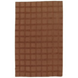 Wool Geometric Area Rug in Brown