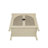 2-Door Rattan Door Shoe Storage Cabinet With 2 Compartments,Adjustable Shelf,Metal Semi-Circle Handle