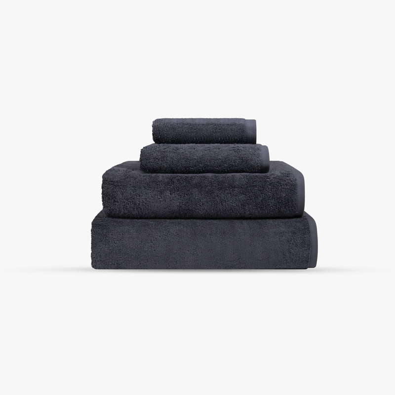 Mac 2 pcs Turkish Bath Towels Set, Anthracite