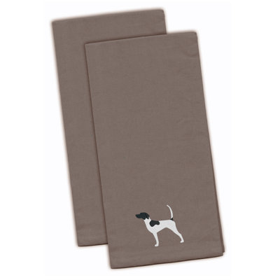 Serviette de cuisine à serviettes brodée english
