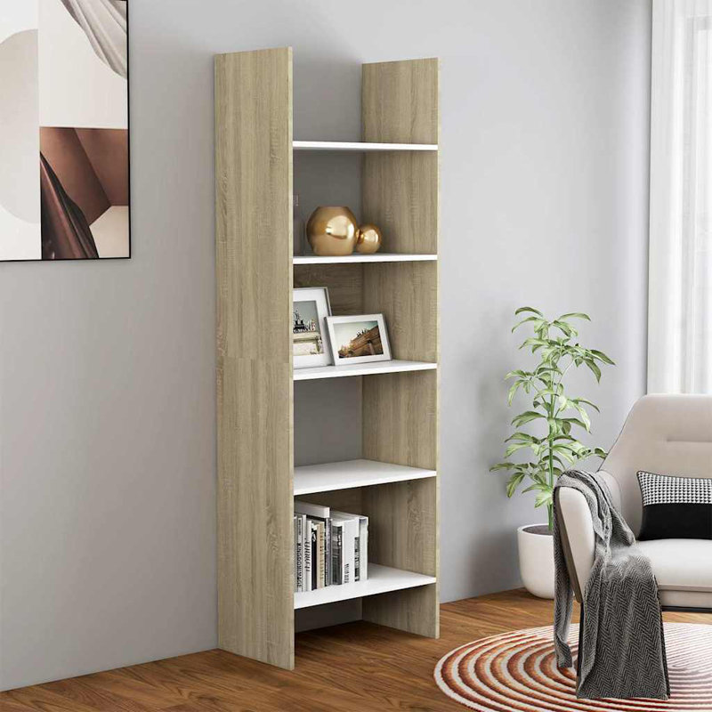 Dorith 180cm H Standard Bookcase, Black, 180cm H x 60cm W x 35cm D