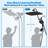 5-Spray Dual Filtered Rainfall Shower Head Combo, High Pressure 13'' Shower Head , With Pause Mode, 71'' Hose-119406545