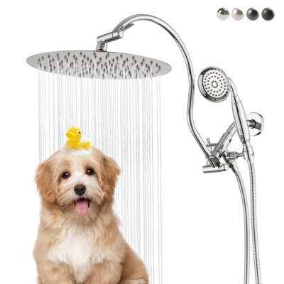 Pomme de douche à pluie 12 "avec bras d'extension réglable 16"