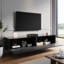 High Gloss UV panel Floating TV Cabinet, Wall & Floor Dual Use Soft Close Flip Door TV Stand-206552525-206552526