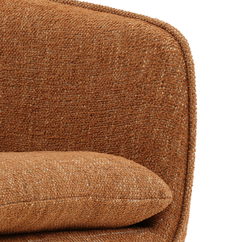 Jonie Upholstered Swivel Chair, Camel, Ginger