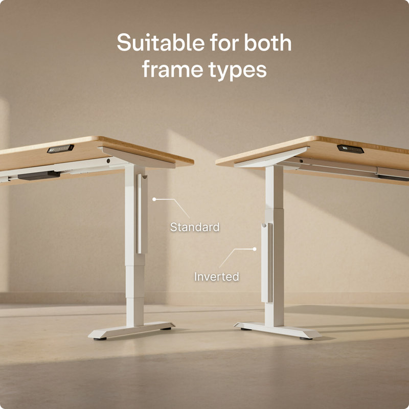 Goulotte magnétique Desktronic pour la gestion des câbles – Système de rangement de câbles en acier sans perçage pour bureaux assis-debout à structure métallique, blanc